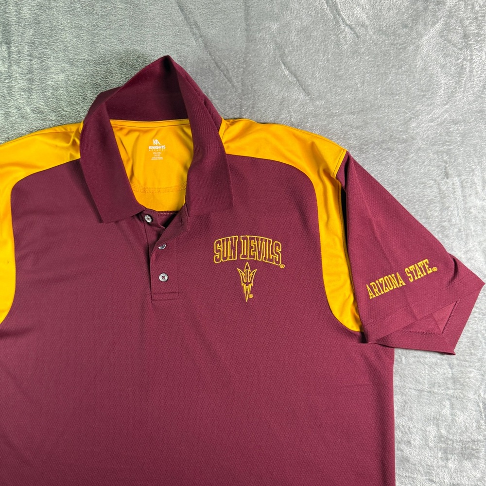 Knights Apparel Arizona State Sun Devils Polo Shirt Embroidered 2XL